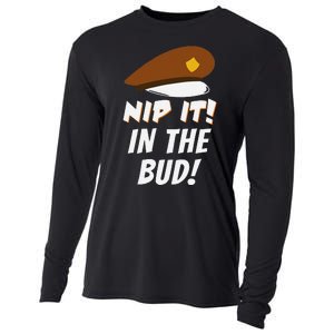 Nip It In The Bud Funny Cooling Performance Long Sleeve Crew