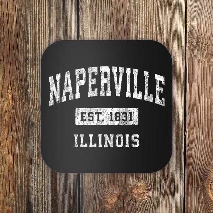 Naperville Illinois Il Vintage Established Sports Coaster