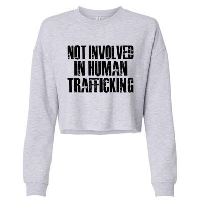 Not Involved In Hu Trafficking Hu Rights Cool Gift Cropped Pullover Crew