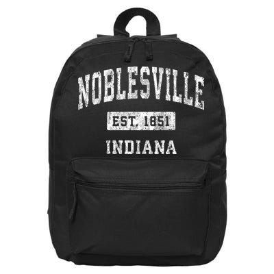 Noblesville Indiana In Vintage Established Sports 16 in Basic Backpack