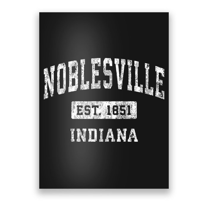 Noblesville Indiana In Vintage Established Sports Poster