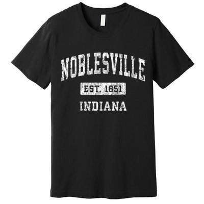 Noblesville Indiana In Vintage Established Sports Premium T-Shirt