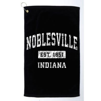 Noblesville Indiana In Vintage Established Sports Golf Towel