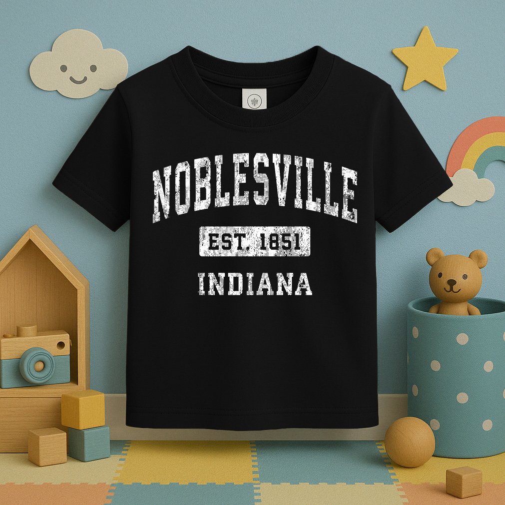 Noblesville Indiana In Vintage Established Sports Toddler T-Shirt