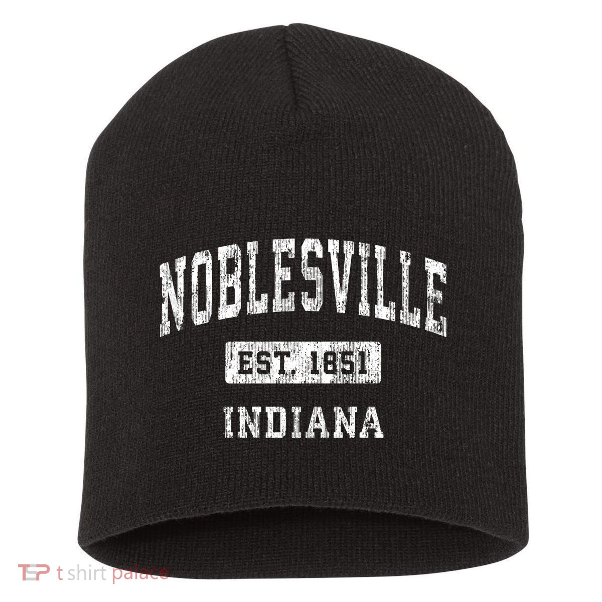 Noblesville Indiana In Vintage Established Sports Short Acrylic Beanie
