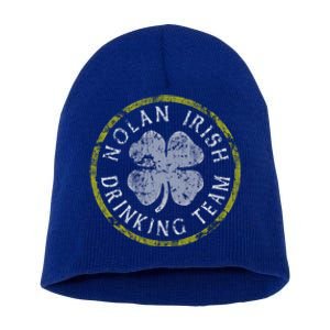 Nolan Irish Ing Team Family Surname St Patricks Gift Short Acrylic Beanie