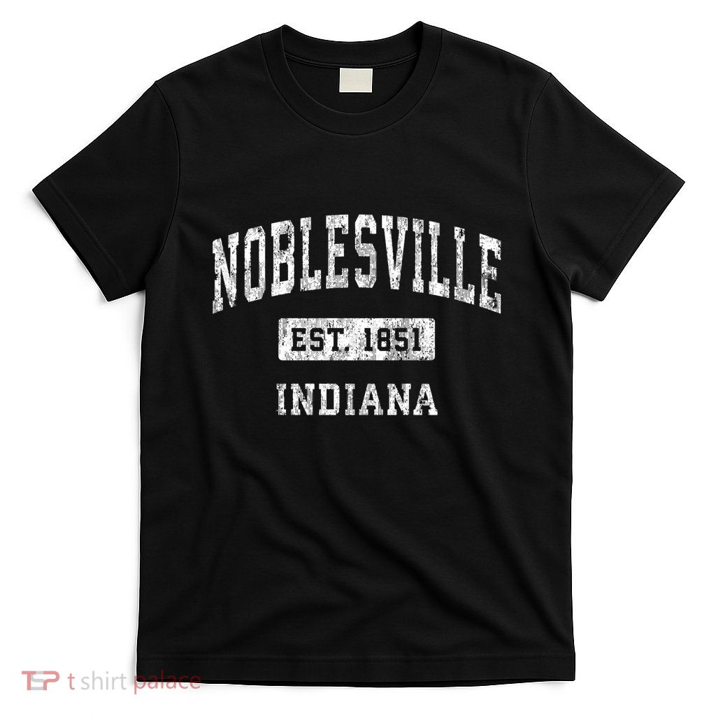 Noblesville Indiana In Vintage Established Sports T-Shirt