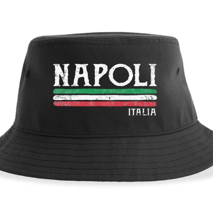 Naples Italy Italian Flag Souvenirs Gift Napoli Sustainable Bucket Hat