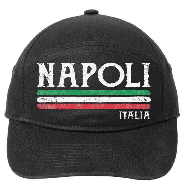 Naples Italy Italian Flag Souvenirs Gift Napoli 7-Panel Snapback Hat