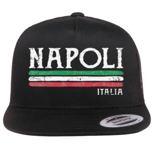 Naples Italy Italian Flag Souvenirs Gift Napoli Flat Bill Trucker Hat