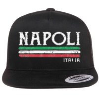 Naples Italy Italian Flag Souvenirs Gift Napoli Flat Bill Trucker Hat