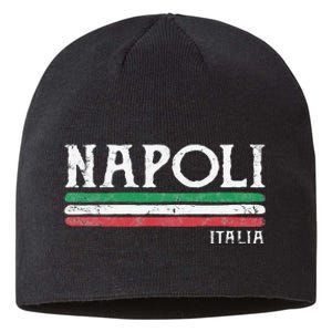 Naples Italy Italian Flag Souvenirs Gift Napoli Sustainable Beanie