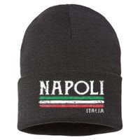 Naples Italy Italian Flag Souvenirs Gift Napoli Sustainable Knit Beanie