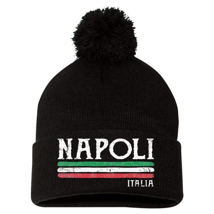 Naples Italy Italian Flag Souvenirs Gift Napoli Pom Pom 12in Knit Beanie