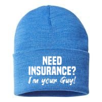 Need Insurance I'm Your Guy Insurance Broker Insurance Agent Meaningful Gift Sustainable Knit Beanie