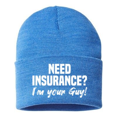 Need Insurance I'm Your Guy Insurance Broker Insurance Agent Meaningful Gift Sustainable Knit Beanie