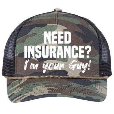 Need Insurance I'm Your Guy Insurance Broker Insurance Agent Meaningful Gift Retro Rope Trucker Hat Cap