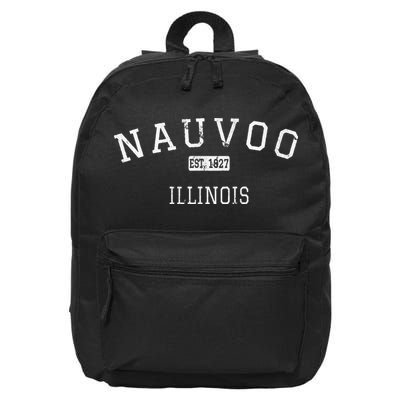 Nauvoo Illinois IL Vintage 16 in Basic Backpack