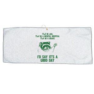 Not In Jail Good Day Retro Large Microfiber Waffle Golf Towel