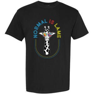 Normal Is Lame - Giraffe Autistic Puzzle Autism Awareness Garment-Dyed Heavyweight T-Shirt