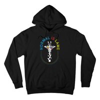 Normal Is Lame - Giraffe Autistic Puzzle Autism Awareness Hoodie