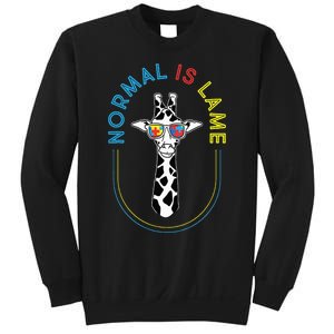 Normal Is Lame - Giraffe Autistic Puzzle Autism Awareness Sweatshirt