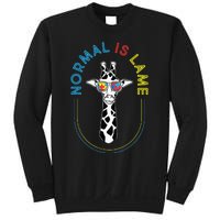 Normal Is Lame - Giraffe Autistic Puzzle Autism Awareness Sweatshirt