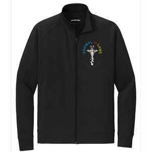 Normal Is Lame - Giraffe Autistic Puzzle Autism Awareness Stretch Full-Zip Cadet Jacket