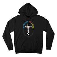 Normal Is Lame - Giraffe Autistic Puzzle Autism Awareness Tall Hoodie