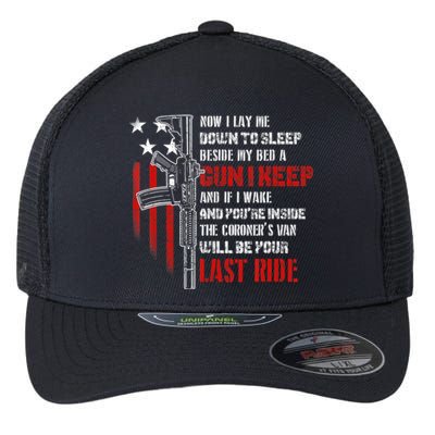 Now I Lay Me Down to Sleep Beside My Bed a Gun Lover Flexfit Unipanel Trucker Cap