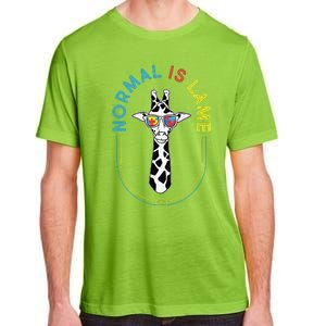 Normal Is Lame Giraffe Autistic Puzzle Autism Awareness Adult ChromaSoft Performance T-Shirt