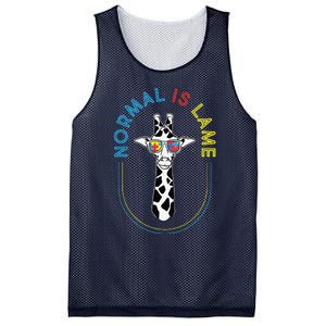 Normal Is Lame Giraffe Autistic Puzzle Autism Awareness Mesh Reversible Basketball Jersey Tank