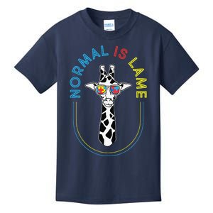 Normal Is Lame Giraffe Autistic Puzzle Autism Awareness Kids T-Shirt