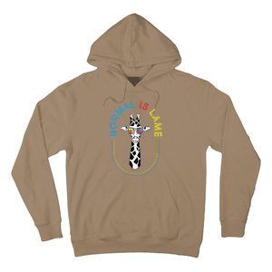 Normal Is Lame Giraffe Autistic Puzzle Autism Awareness Hoodie