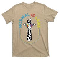 Normal Is Lame Giraffe Autistic Puzzle Autism Awareness T-Shirt