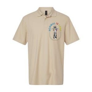 Normal Is Lame Giraffe Autistic Puzzle Autism Awareness Softstyle Adult Sport Polo