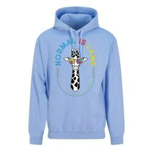 Normal Is Lame Giraffe Autistic Puzzle Autism Awareness Unisex Surf Hoodie