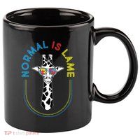 Normal Is Lame Giraffe Autistic Puzzle Autism Awareness 11oz C Handle Ceramic Mug
