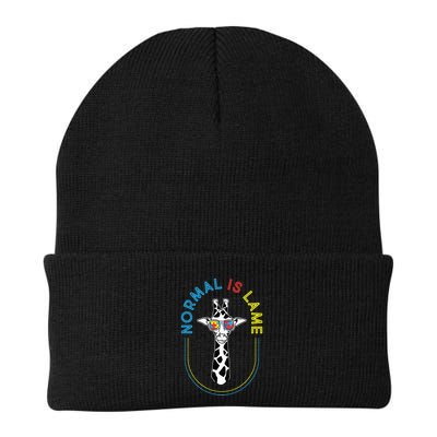 Normal Is Lame Giraffe Autistic Puzzle Autism Awareness Beanie