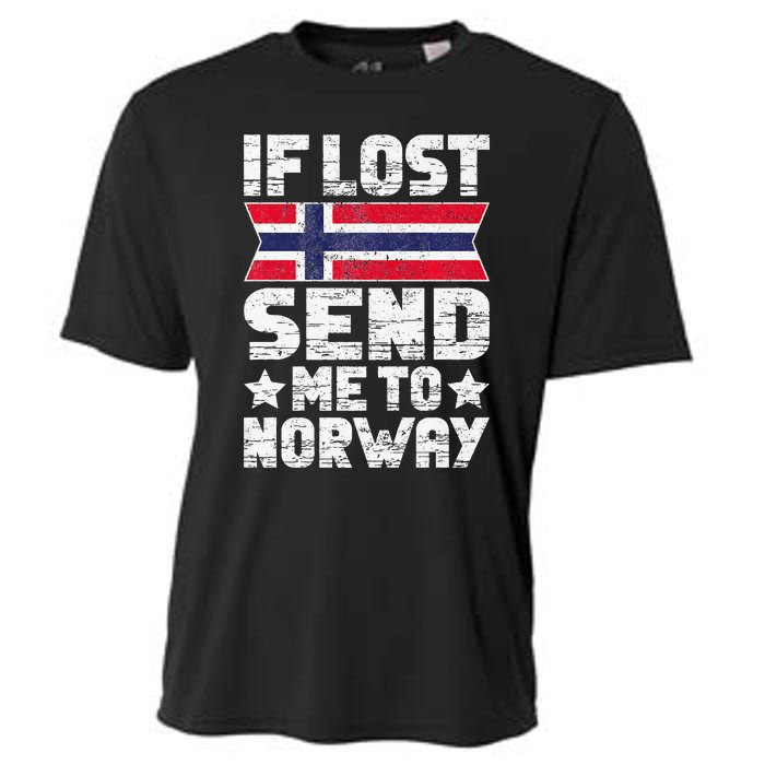 Norwegian If Lost Send Me To Norway  Cooling Performance Crew T-Shirt