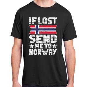 Norwegian If Lost Send Me To Norway  Adult ChromaSoft Performance T-Shirt