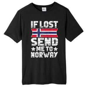 Norwegian If Lost Send Me To Norway  Tall Fusion ChromaSoft Performance T-Shirt