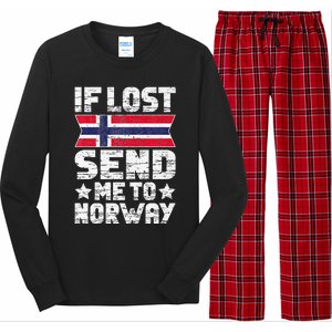 Norwegian If Lost Send Me To Norway  Long Sleeve Pajama Set