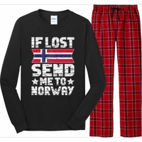 Norwegian If Lost Send Me To Norway  Long Sleeve Pajama Set