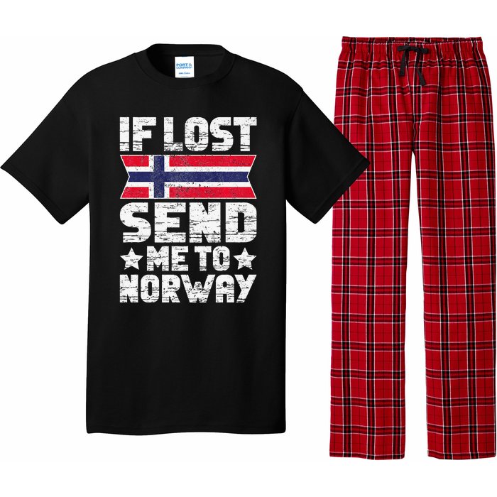 Norwegian If Lost Send Me To Norway  Pajama Set