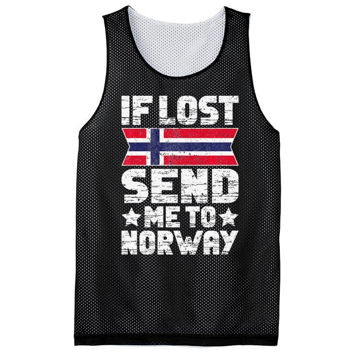 Norwegian If Lost Send Me To Norway  Mesh Reversible Basketball Jersey Tank