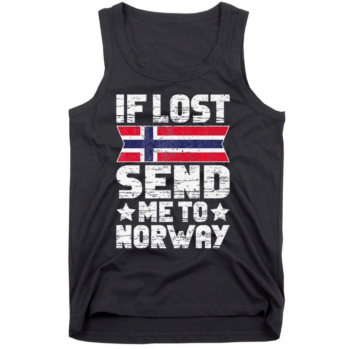 Norwegian If Lost Send Me To Norway  Tank Top