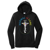 Normal Is Lame Giraffe Autistic Puzzle Autism Awareness Women's Pullover Hoodie