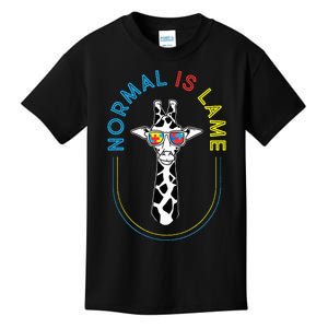 Normal Is Lame Giraffe Autistic Puzzle Autism Awareness Kids T-Shirt