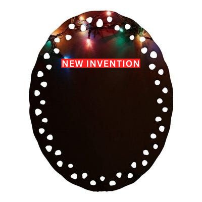 New Invention Logo Ceramic Oval Ornament